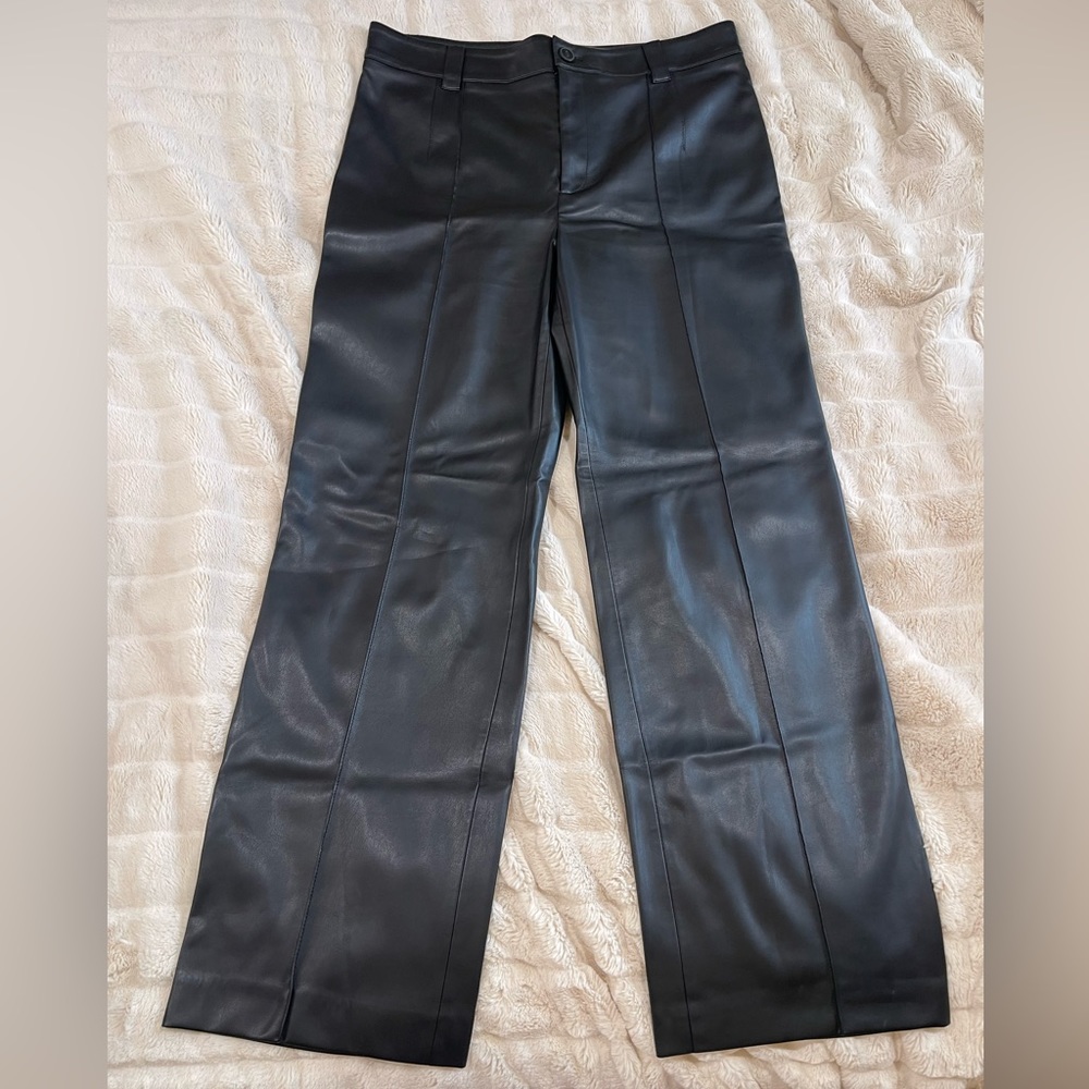 Leather Wide Leg Pants
